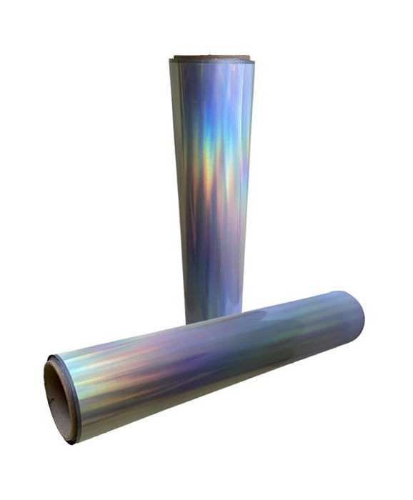Filme De Recorte Holográfico Metalico 48 cm x 1 m