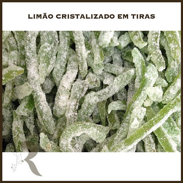 Tiras de Limão Siciliano Cristalizadas (Granel 100g) - Sabor em Grãos -  Produtos Naturais