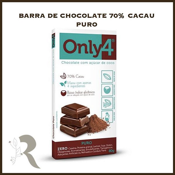 Barra Chocolate 70% Cacau - 80g