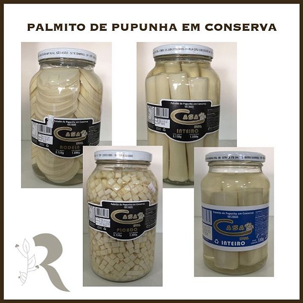 Palmito Pupunha em Conserva