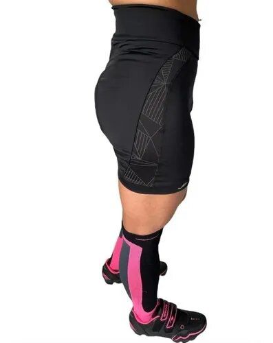 BERMUDA ELITE CICLISTICA BIKE FEMININA  PRETO/REFLETIDO M
