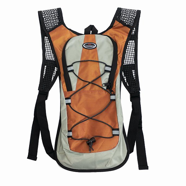MOCHILA DE HIDRATACAO LARANJA/CINZA MOD.02