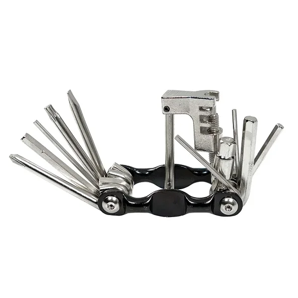 CHAVEIRO ALEM 12 PCS C/EXTRATOR CORRENTE ALUM PRETO