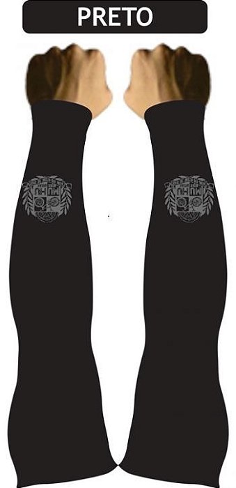 Manguito preto brasao grafite MUHU - P