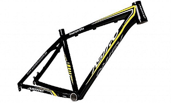 Quadro Astro MTB aro 26 Preto e Amarelo - acompanha adaptador do movimento central