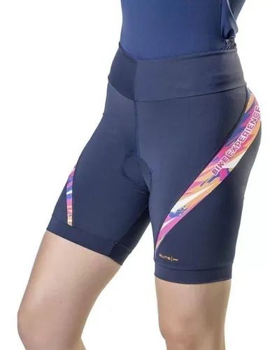 Bermuda para Ciclismo com Forro de Espuma Estampa Feminina Elite G