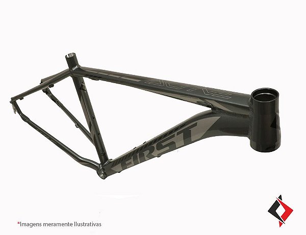 Quadro First MTB Active tapered 29x17,5 - Grafite brilho