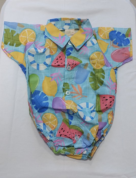 Body Roupa Fantasia Fruta Frutinha Pool Party Menino Bebê Mesversário