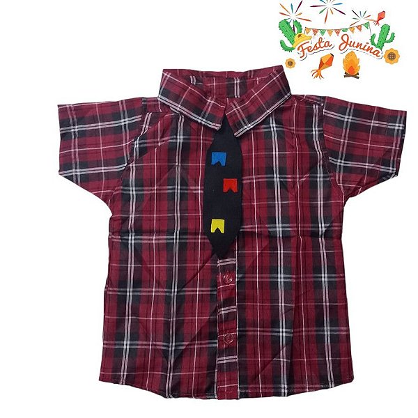 CAMISA FESTA JUNINA XADREZ INFANTIL - CAMISA INFANTIL XADREZ