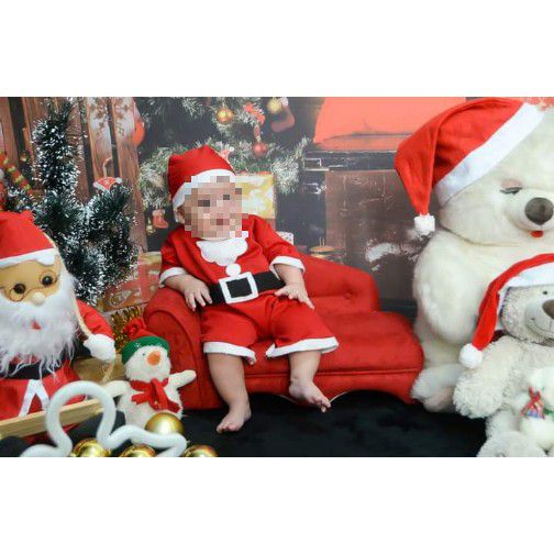 Fantasia Papai Noel Natal Bebê Mesversário
