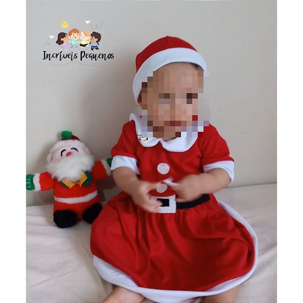 Fantasia Vestido Mamãe Noel Natal - Incríveis Pequenos - Fantasia Bebê e  Criança, Moda Infantil