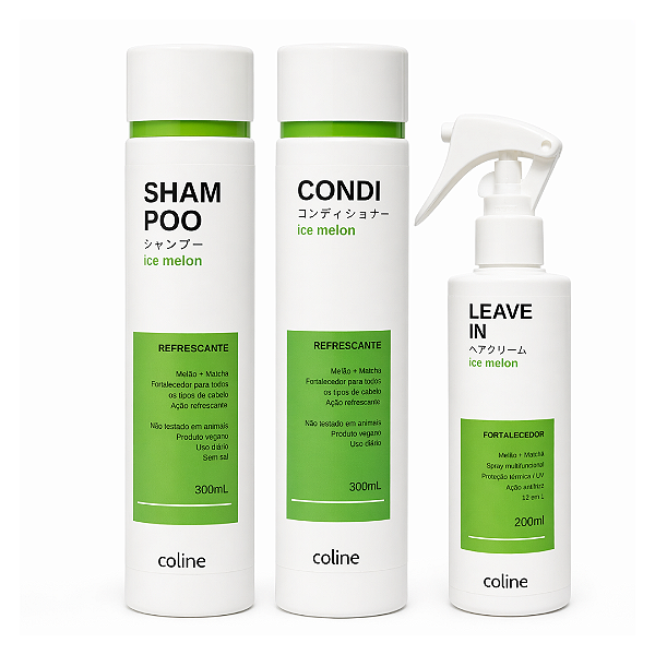COMBO: 01 Shampoo + 01 Condicionador + 01 Leave-in Ice Melon
