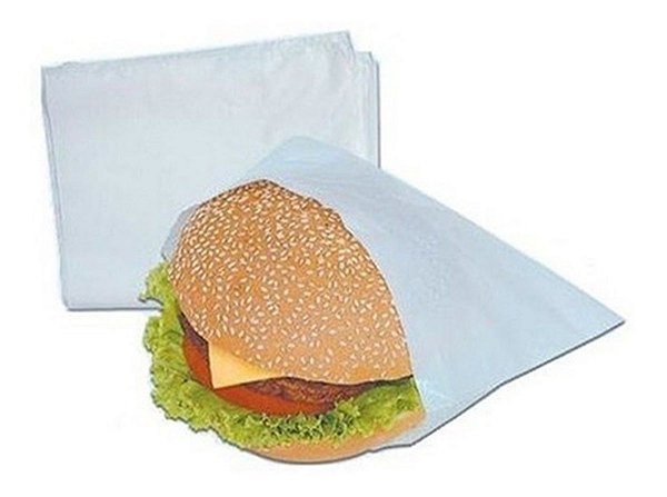 SACO BRANCO EM PAPEL VIAGEM HAMBURGUER 10X13,5 CM MONO C/500 UNIDADES
