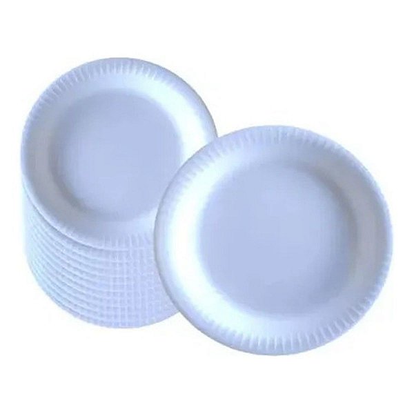 PRATO ISOPOR 18 CM PACOTE C/ 25 UNIDADES