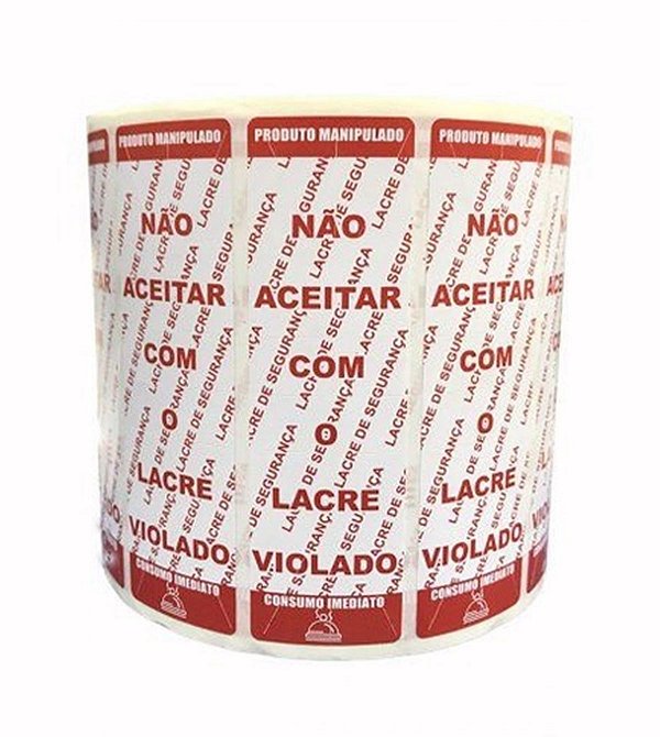 ETIQUETA LACRE ROLO C/400