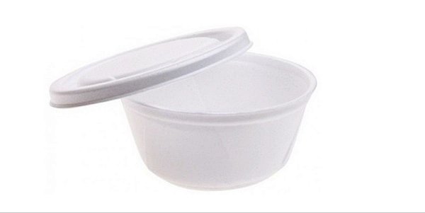 CUMBUCA DE ISOPOR 300 ML C/TAMPA  C/10 UNDADES