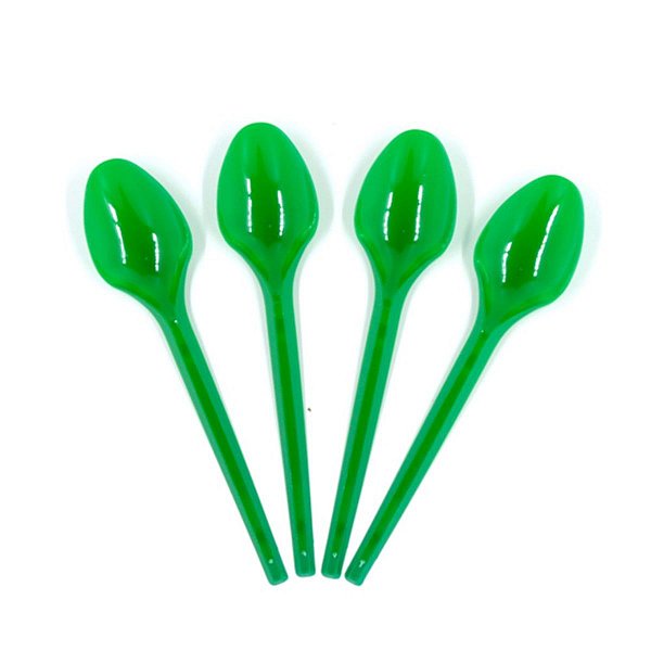 COLHER SOBREMESA ELITE VERDE C/50 UND
