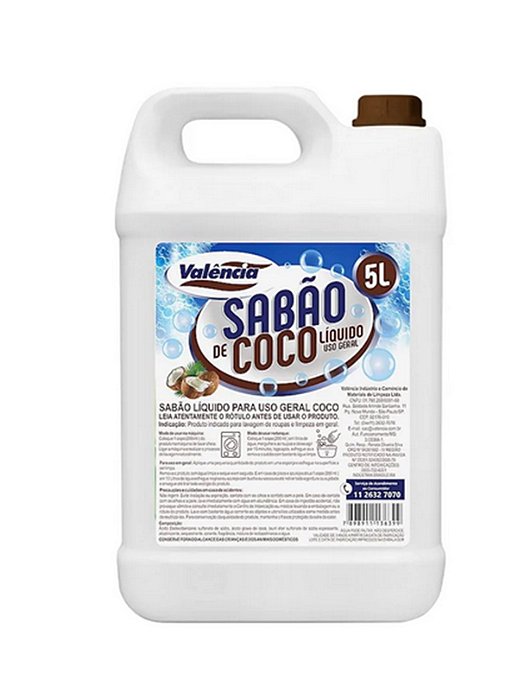 SABAO DE COCO LIQUIDO VALENCIA 5 LTS