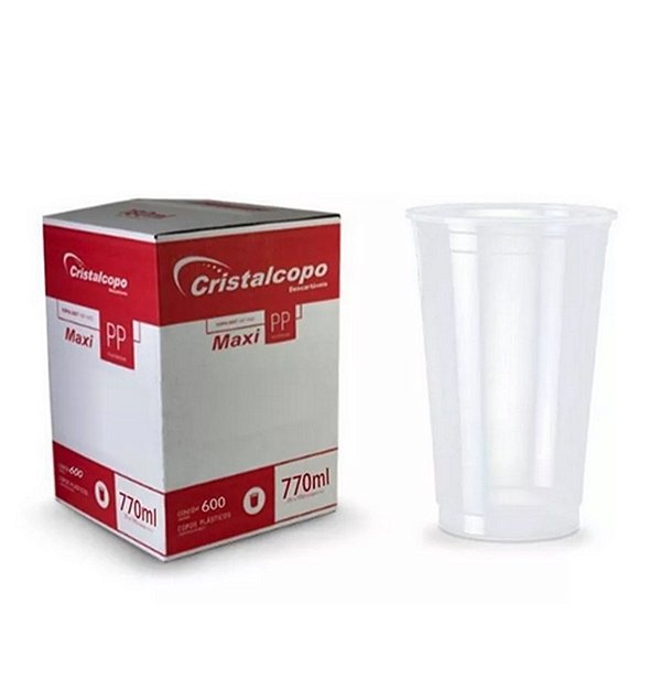 COPO  770 ML CRISTALCOPO C/ 30 UNIDADES