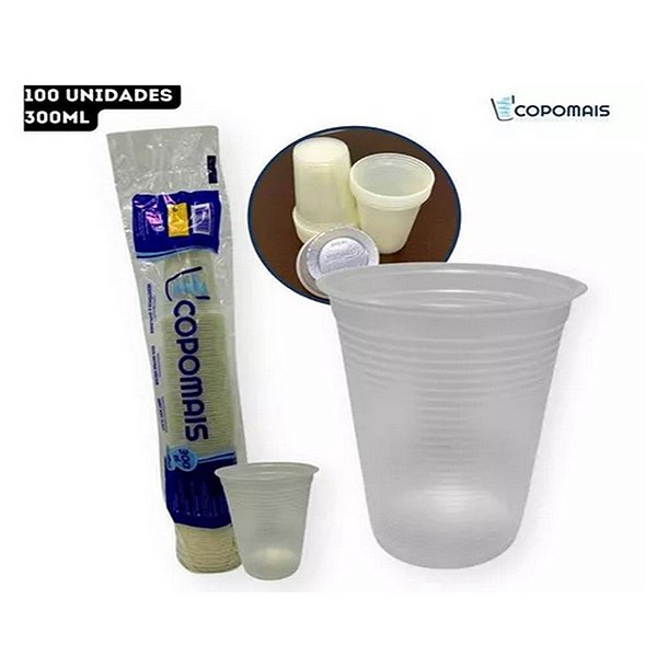 COPO 300ML COPOMAIS 100 UNIDADES