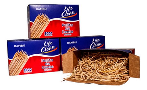 PALITO DE DENTE EM BAMBU LIFE CLEAN C/ 5000 UNIDADES