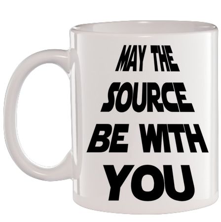 Caneca Branca May the source be with you