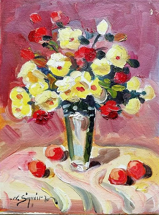 Nilo Siqueira Quadro Oleo S Tela Natureza Morta Lenach Lenach Artes Antiguidades Decoracao