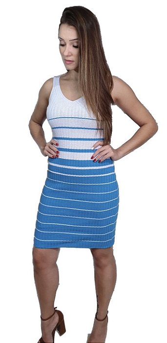 vestido regata canelado