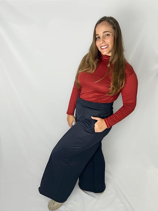 Calça Moletom Azul Marinho