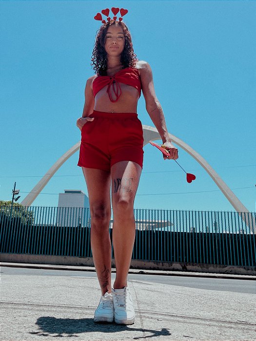 Short Coé Vermelho