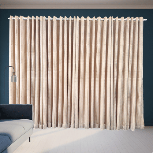 Cortina Tela Portinari Bege com Forro Oxford 4,20x2,50m Quarto e Sala