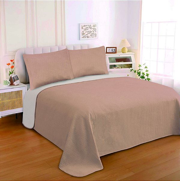 Kit Colcha 3 Peças Duo Dupla Face Ultrassonic Fendi Sultan