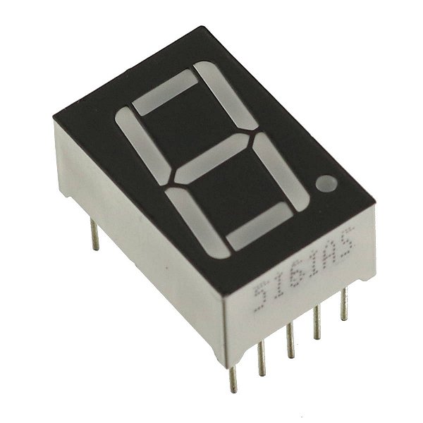 Display 7 Segmentos 0,56" 1 Dígito Ânodo Comum Vermelho