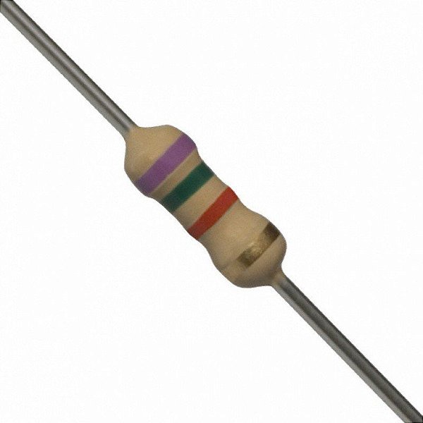 Resistor 7K5 5% (1/4W) - 10 unidades