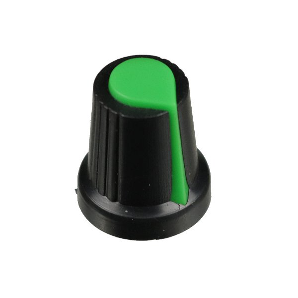 Knob para Potenciômetro 15x17mm Verde