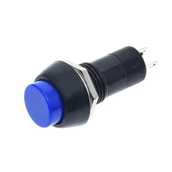 Chave Botão Táctil PBS-11B 2T 12MM Sem Trava - Azul