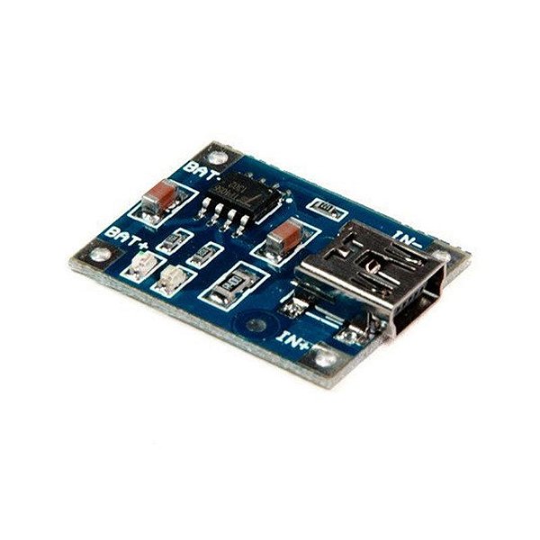 Módulo Carregador de Bateria de Lítio TP4056 USB Mini