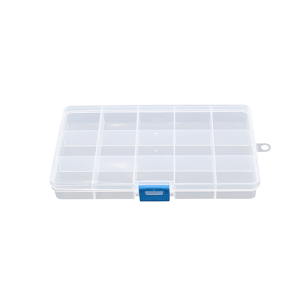 Caixa Organizadora Plástica 13,7x6,8x2,8cm com 8 Divisórias