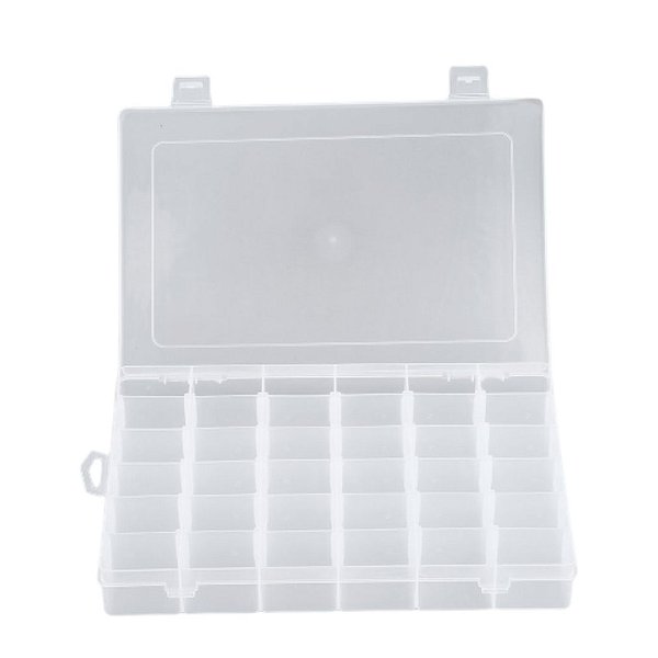 Caixa Organizadora Plástica 27x17x4cm com 36 Divisórias