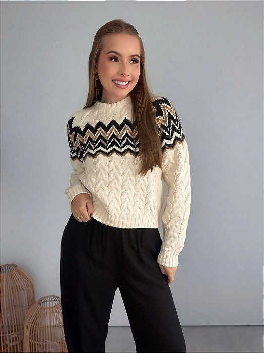 Suéter Glacial Off White Anselmi