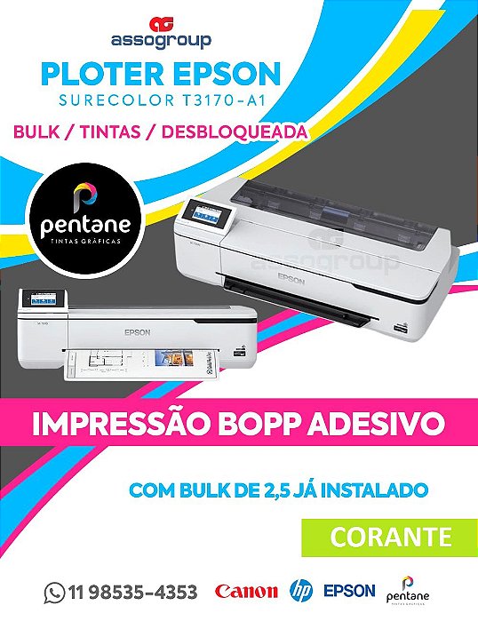 IMPRESSORA PLOTER SURECOLOR T3170 - CORANTE