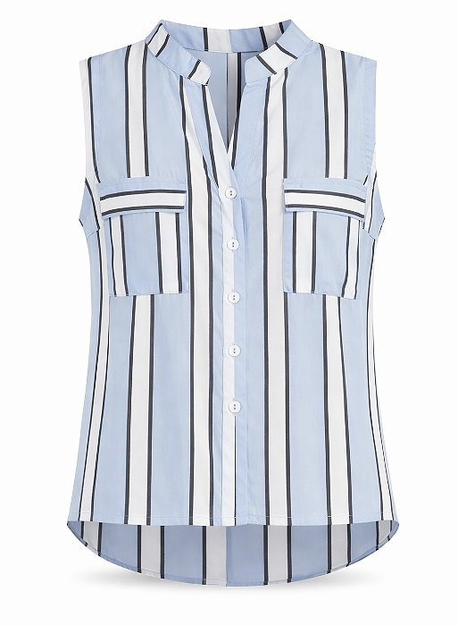 Camisete Azul Listras