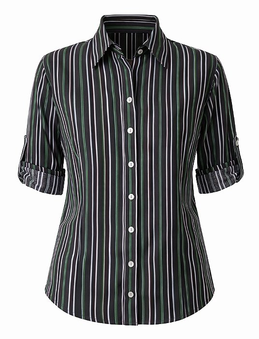 Camisa Veneza Preto Listras