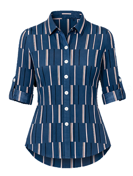 Camisa Veneza Petróleo Listras