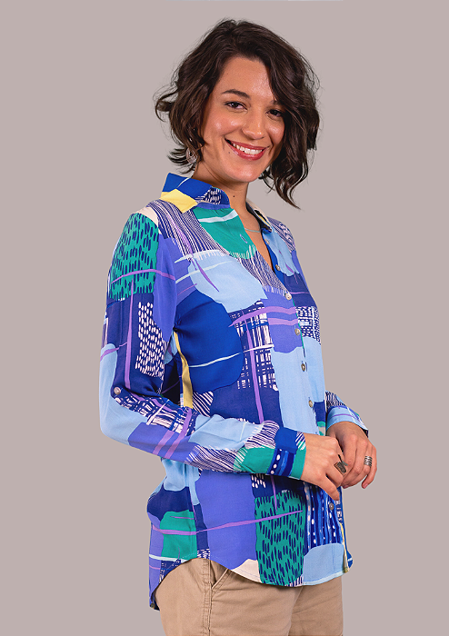 Camisão Azul Abstrato