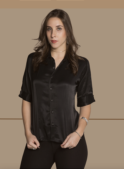 Camisa Acetinada Black