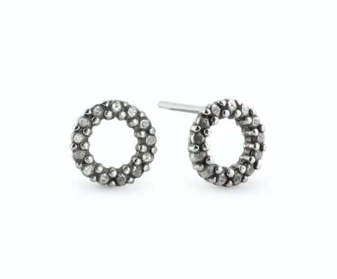 Brinco Circulo trabalhadinho Prata 925