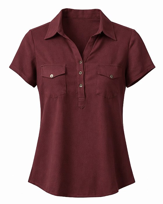 Camisa Polo Melinda Bordeaux