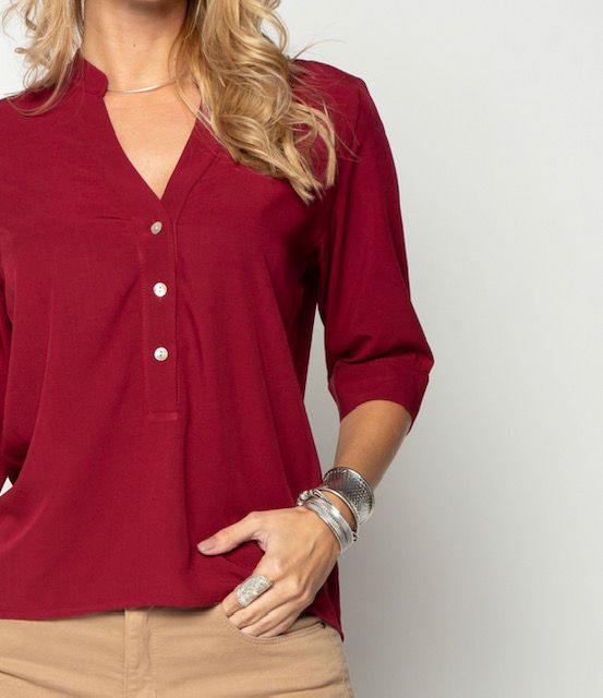 Camisa Iris Vermelho Queimado