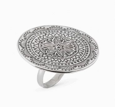 Anel Flower Shield Prata 925